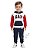 Conjunto Infantil GAP Moletom Vermelho, Azul e Branco - Imagem 3