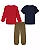 Conjunto Infantil 3 peças Tommy Hilfiger T-Shirt, Blusa Térmica e Calça Jogger - Imagem 6