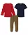 Conjunto Infantil 3 peças Tommy Hilfiger T-Shirt, Blusa Térmica e Calça Jogger - Imagem 5