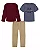 Conjunto Infantil 3 peças Tommy Hilfiger T-Shirt, Blusa Térmica e Calça Jogger - Imagem 7