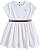 Vestido Infantil Tommy Hilfiger Branco com Saia Texturizada - Imagem 1