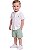 Conjunto Bebê Polo Ralph Lauren Camisa Branca e Shorts Listrado - Imagem 3