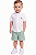 Conjunto Bebê Polo Ralph Lauren Camisa Branca e Shorts Listrado - Imagem 1