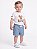 Conjunto Bebê Polo Ralph Lauren Polo Bear Bermuda Jeans Chambray - Imagem 4