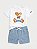 Conjunto Bebê Polo Ralph Lauren Polo Bear Bermuda Jeans Chambray - Imagem 8