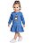 Vestido Bebê Polo Ralph Lauren Polo Bear Azul Sky - Imagem 1