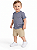 Conjunto Bebê Calvin Klein Camiseta CK e Shorts Bege - Imagem 5