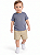 Conjunto Bebê Calvin Klein Camiseta CK e Shorts Bege - Imagem 4