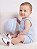 Romper Bebê Tommy Hilfiger Listrado Azul com Chapéu - Imagem 6