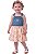 Jardineira Jeans com saia floral Oshkosh - Imagem 1