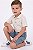 Conjunto Infantil Calvin Klein Polo Listrada e Bermuda Azul - Imagem 3