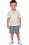 Conjunto Infantil Calvin Klein Polo Listrada e Bermuda Azul - Imagem 1