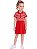 Vestido Infantil Tommy Hilfiger Polo Canelado Vermelho Listrado - Imagem 1