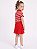 Vestido Infantil Tommy Hilfiger Polo Canelado Vermelho Listrado - Imagem 4