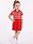 Vestido Infantil Tommy Hilfiger Polo Canelado Vermelho Listrado - Imagem 3