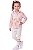 ​​​​​​​Conjunto Infantil Gap Arco-Íris Moletom Rosa e Off-White - Imagem 1