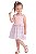 Vestido Infantil Calvin Klein Tule Floral Rosa - Imagem 1