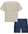 Conjunto Bebe Calvin Klein Camiseta Listrada e Shorts Cargo - Imagem 3
