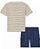 Conjunto Bebe Calvin Klein Camiseta Listrada e Shorts Cargo - Imagem 4