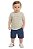 Conjunto Bebe Calvin Klein Camiseta Listrada e Shorts Cargo - Imagem 1