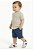 Conjunto Bebe Calvin Klein Camiseta Listrada e Shorts Cargo - Imagem 2