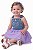 Jardineira Infantil OshKosh – Jeans com Saia Tule Lilás - Imagem 2