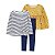 Conjunto Infantil Carter's 3 Peças Floral e Listrado - Imagem 12