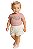 Conjunto Infantil Polo Ralph Lauren – Camiseta Rosé + Short Branco Pony Bordado - Imagem 1