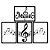Quadro Decorativo  Musical - 04 unidades - Imagem 1