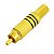 CONECTOR RCA DOURADO MACHO - Imagem 1