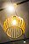 Luminária Pendente Madeira MDF Dourado Pequena - Imagem 6