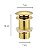 Válvula Click Smart Inox Ralo Pia Cuba Louça Banheiro 1.1/4 Dourado - Imagem 3