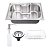 Cuba Cozinha Aço Inox Gourmet Sobrepor ou Embutir Tamanho 50 x 40 cm - Imagem 1