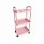 Carrinho Multiuso Organizador 3 Prateleiras Rosa Médio 70cm - Imagem 3