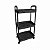 Carrinho Multiuso Organizador 3 Prateleiras Preto Médio 70cm - Imagem 6