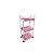 Carrinho Multiuso Organizador Pequeno 3 Prateleiras Rosa 60cm - Imagem 4