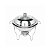Rechaud Redondo Aço Inox Buffet Banho Maria Suporte Tampa Vidro Com duas Cubas 5,5 Litros - Imagem 2