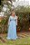 Vestido De Festa Longo Isabele Azul Serenity Aluguel - Imagem 1