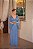 Vestido Longo Cila Azul Serenity Bordado Aluguel - Imagem 1