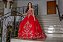 Vestido Longo Debutante Versailles Vermelho Aluguel - Imagem 1