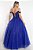 Vestido Longo Debutante Elsa Azul Royal Aluguel - Imagem 6