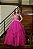 Vestido de Festa Debutante Rosa Pink Dois em Um Longo Bordado Jasmine Aluguel - Imagem 6