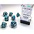 Gemini® Polyhedral Teal-White/black 7-Die Set  - Importado - Imagem 1