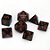 Kit de Dados - 7-Set Cube Opaque Black Red - Importado - Imagem 2