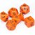 Kit de Dados - 7-Set Cube Opaque Orange / Black - Importado - Imagem 2