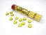 Crystal Yellow Glass Stones Qty 40 or more in 5½" Tube   - Importado - Imagem 1