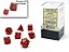 Glitter Mini-Polyhedral Ruby Red/gold 7-Die Set - Importado - Imagem 1