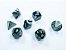 Gemini® Mini-Polyhedral Black-Grey/green 7-Die Set  - Importado - Imagem 1