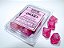 Borealis® Pink/silver Luminary™ Set of Ten Luminary™ d10s   - Importado - Imagem 1