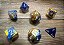 Gemini® Polyhedral Blue-Gold/white 7-Die Set - Importado - Imagem 1